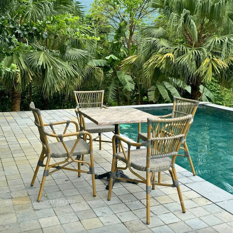 Bộ bàn ghế BTL-GC07 hướng đến phong cách thiết kế hòa vào thiên nhiên