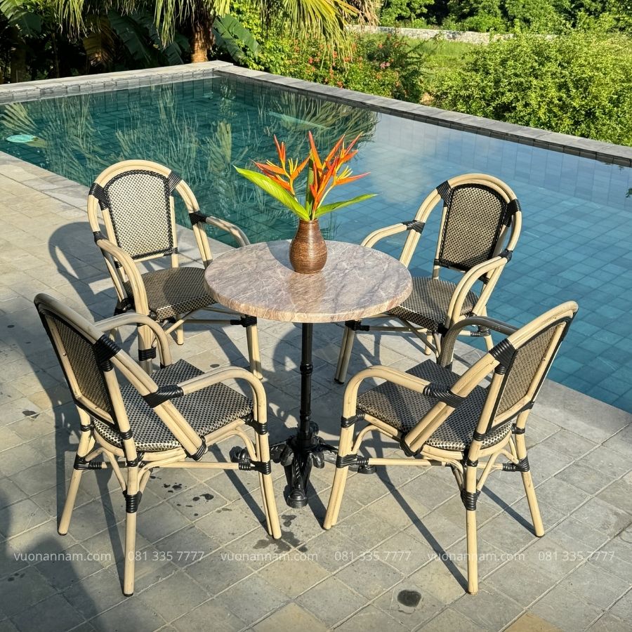 Bộ bàn ghế cafe ngoài trời BTL-GC081