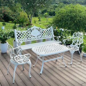 Bộ bàn ghế công viên nhôm đúc CV-06CN