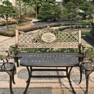 Bộ bàn ghế công viên nhôm đúc CV-06E