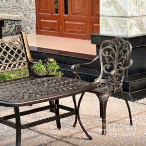 Bộ bàn ghế công viên nhôm đúc CV-06E