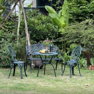 Bộ bàn ghế công viên nhôm đúc CV-09X