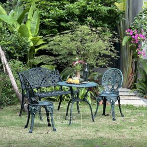 Bộ bàn ghế công viên nhôm đúc CV-09X