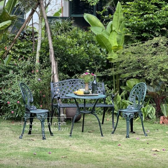 Bộ bàn ghế công viên nhôm đúc CV-09X
