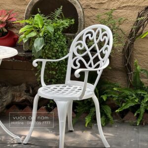 Bộ bàn ghế nhôm đúc BG-017 bàn tròn D70cm