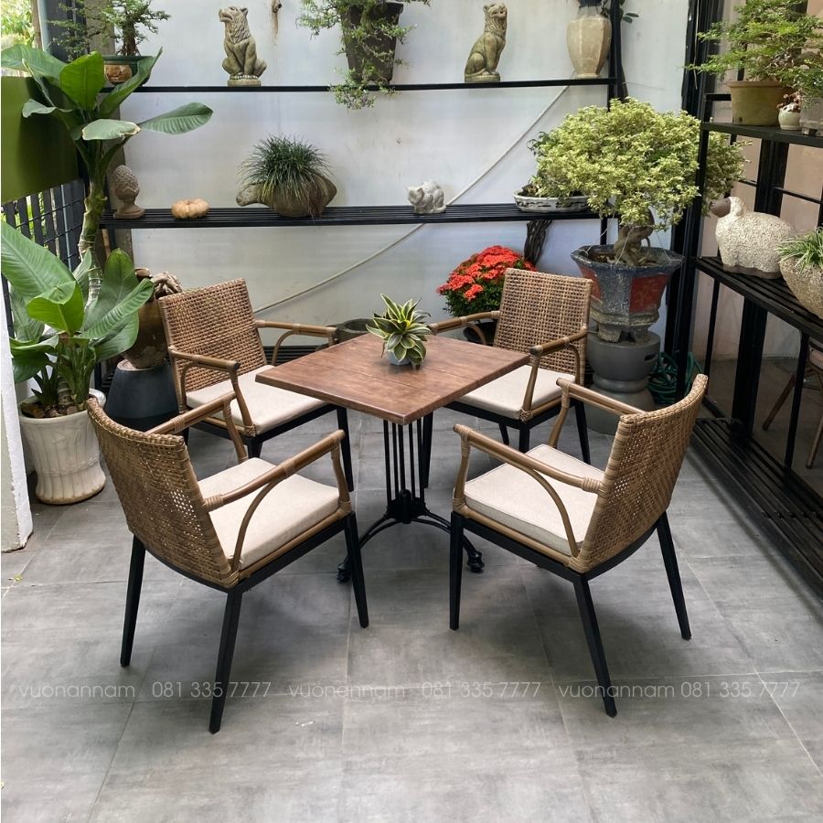Bộ bàn ghế cafe ngoài trời BGM-01