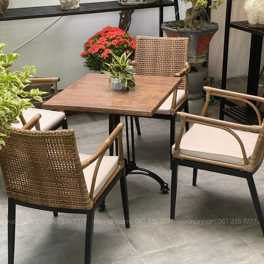 Bộ bàn ghế cafe ngoài trời BGM-01 - Ảnh 4