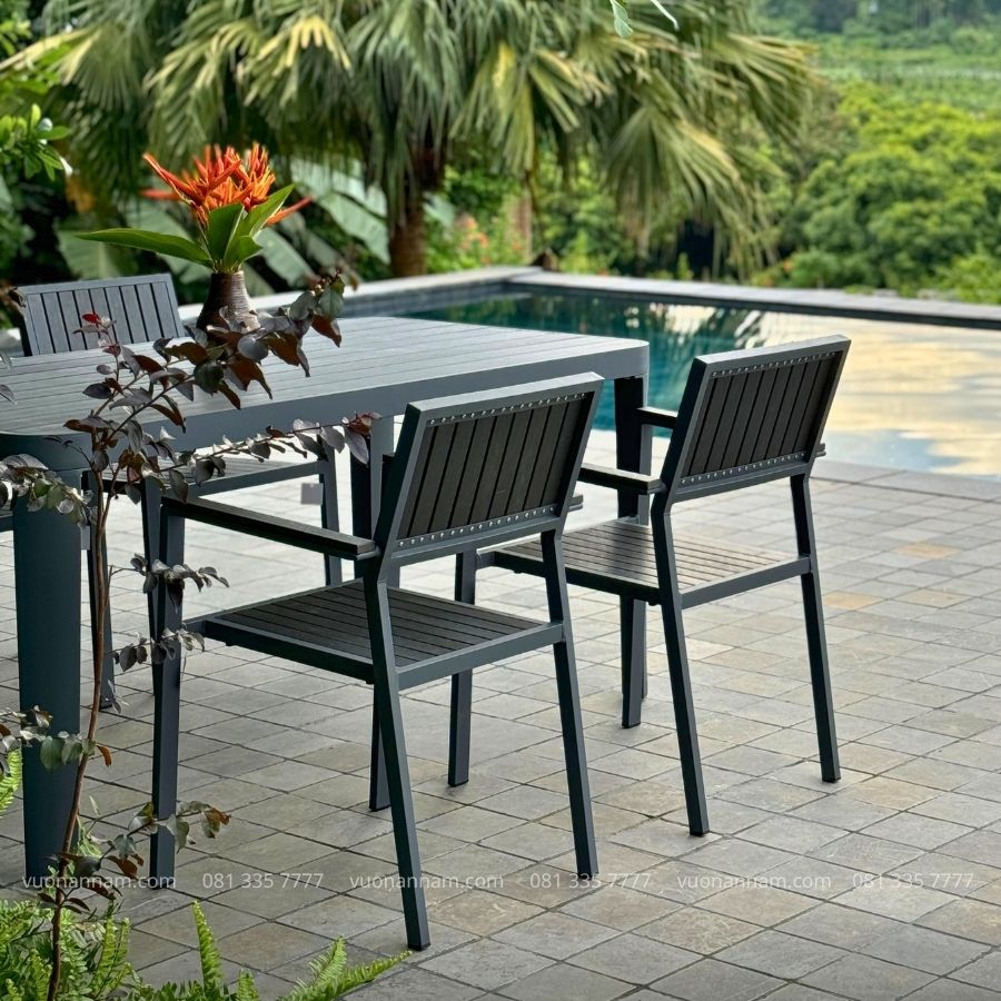 Bộ bàn ghế Polywood sân vườn BC-CNX cao cấp