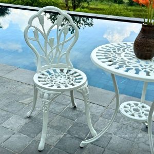 Bộ bàn ghế sân vườn BG-012 bàn tròn D60cm