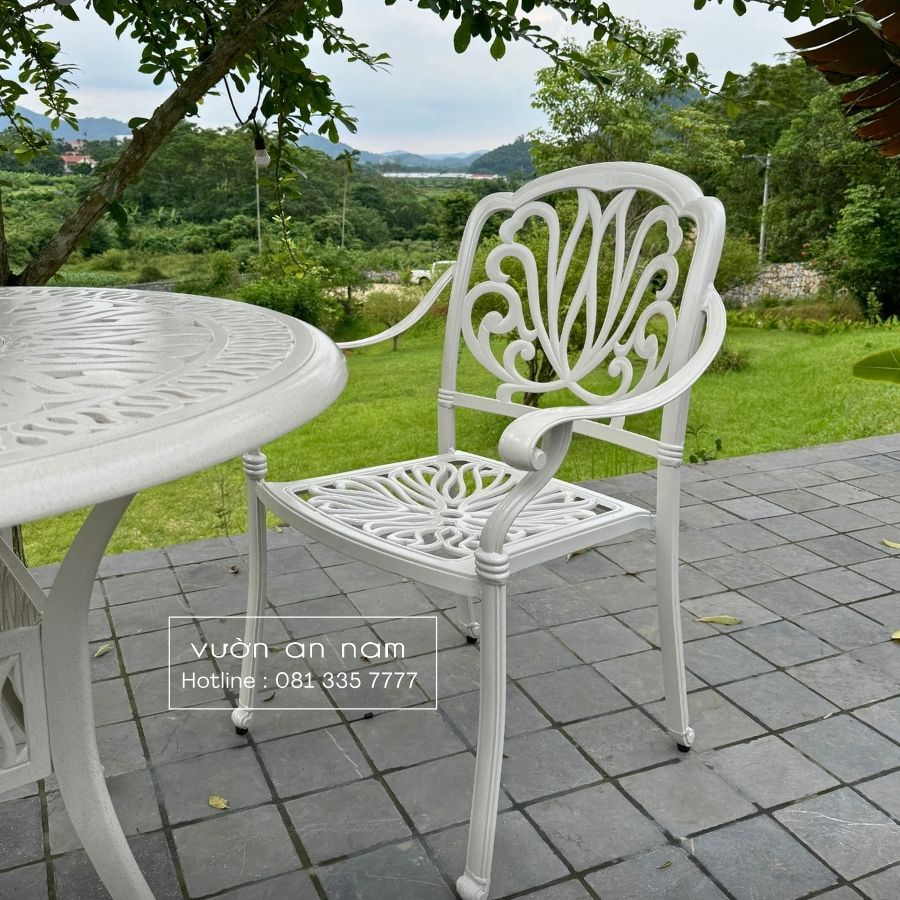 Bộ bàn ghế sân vườn BG-03 bàn tròn D100cm