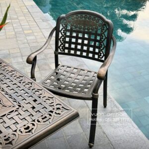 Bộ bàn ghế sân vườn BG-1.7CN bàn chữ nhật 6 ghế