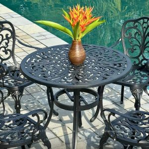 Bộ bàn ghế sân vườn BG-10 bàn tròn D80cm