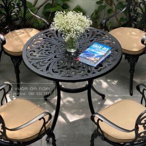 Bộ bàn ghế sân vườn BG-10 bàn tròn D80cm