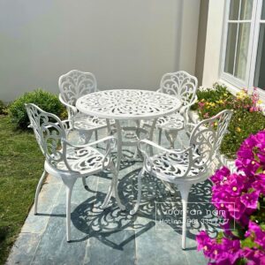 Bộ bàn ghế sân vườn BG-10 bàn tròn D80cm