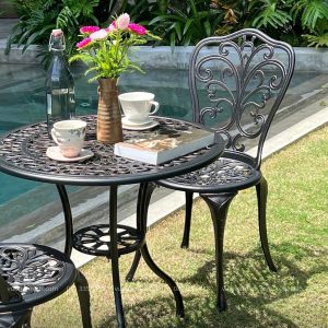 Bộ bàn ghế sân vườn BG-14 bàn tròn D70cm