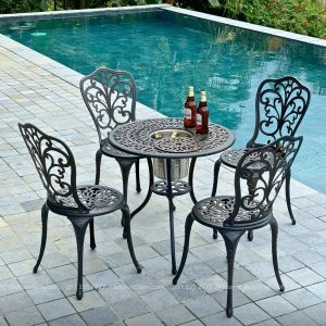 Bộ bàn ghế sân vườn BG-14 bàn tròn D70cm