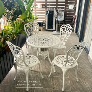 Bộ bàn ghế sân vườn BG-14 bàn tròn D70cm