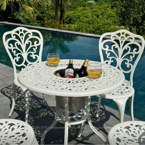 Bộ bàn ghế sân vườn BG-14 bàn tròn D70cm
