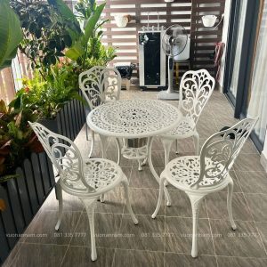 Bộ bàn ghế sân vườn BG-14 bàn tròn D70cm