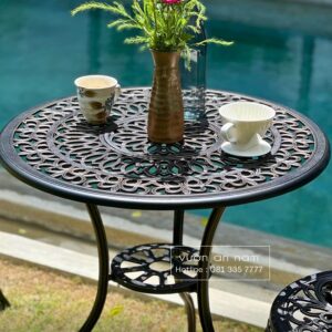 Bộ bàn ghế sân vườn BG-14 bàn tròn D70cm