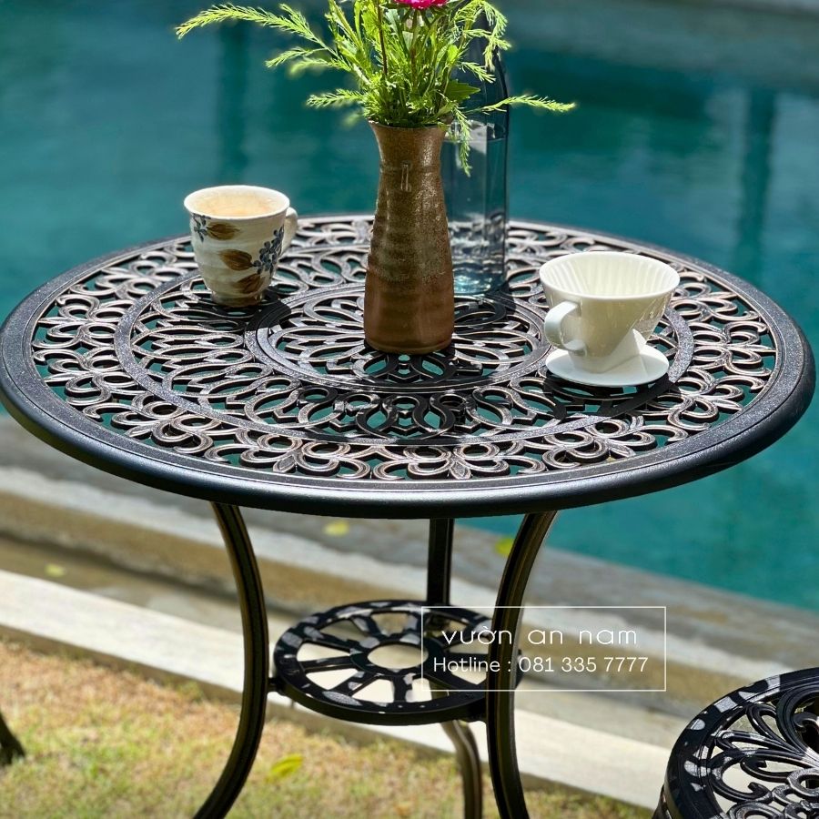 Bộ bàn ghế sân vườn BG-14 bàn tròn D70cm