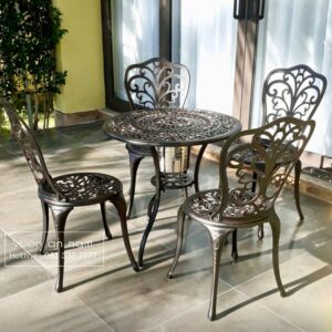 Bộ bàn ghế sân vườn BG-14 bàn tròn D70cm