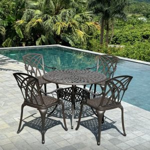Bộ bàn ghế sân vườn BG-19 bàn tròn D100cm