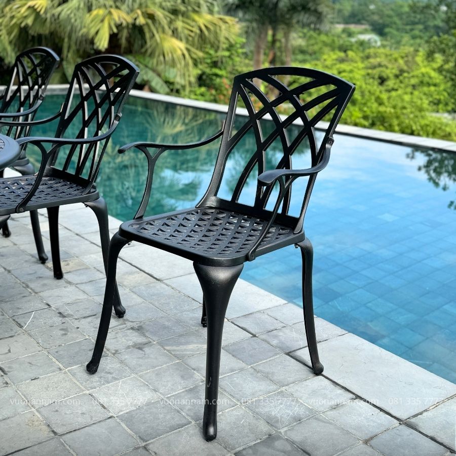 Bộ bàn ghế sân vườn BG-19 bàn tròn D100cm