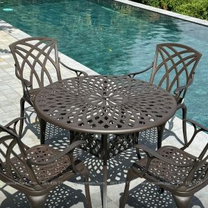 Bộ bàn ghế sân vườn BG-19 bàn tròn D100cm