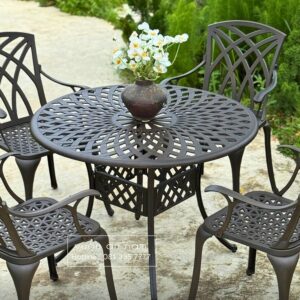 Bộ bàn ghế sân vườn BG-19 bàn tròn D100cm