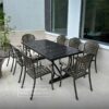 Bộ bàn ghế sân vườn BG-2.0M bàn chữ nhật 8 ghế
