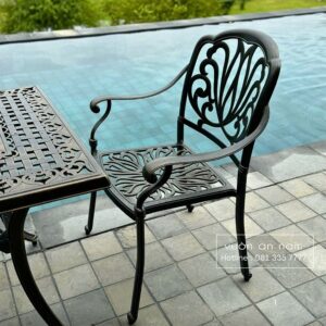 Bộ bàn ghế sân vườn BG-2.0M bàn chữ nhật 8 ghế