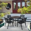 Bộ bàn ghế sân vườn BG-20 màu nâu bàn D100cm