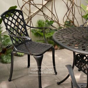 Bộ bàn ghế sân vườn BG-21 bàn tròn D100cm