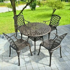 Bộ bàn ghế sân vườn BG-21 bàn tròn D100cm
