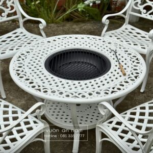 Bộ bàn ghế sân vườn BG-23 bàn tròn D100cm