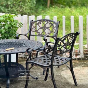 Bộ bàn ghế sân vườn BG-23 bàn tròn D100cm