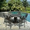 Bộ bàn ghế sân vườn BG-D120N bàn tròn 6 ghế