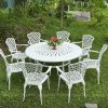 Bộ bàn ghế sân vườn BG-D150 bàn tròn 8 ghế