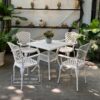 Bộ bàn ghế sân vườn BG-V80 bàn vuông 4 ghế