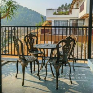 Bộ bàn ghế sân vườn BG02-D65 bàn tròn D65cm