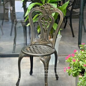 Bộ bàn ghế sân vườn BG02-D65 bàn tròn D65cm