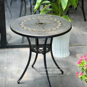 Bộ bàn ghế sân vườn BG02-D65 bàn tròn D65cm