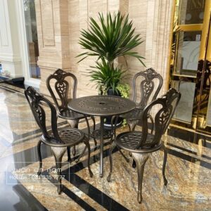 Bộ bàn ghế sân vườn BG02-D65 bàn tròn D65cm