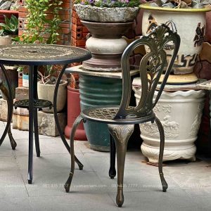Bộ bàn ghế sân vườn BG02-D65 bàn tròn D65cm