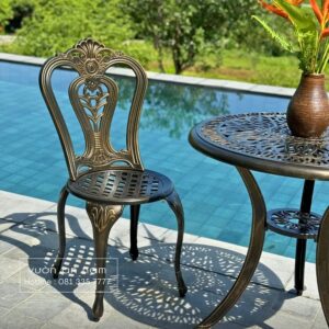 Bộ bàn ghế sân vườn BG02-D70 bàn tròn D70cm