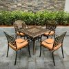 Bộ bàn ghế sân vườn BG04-V80 bàn vuông D80cm
