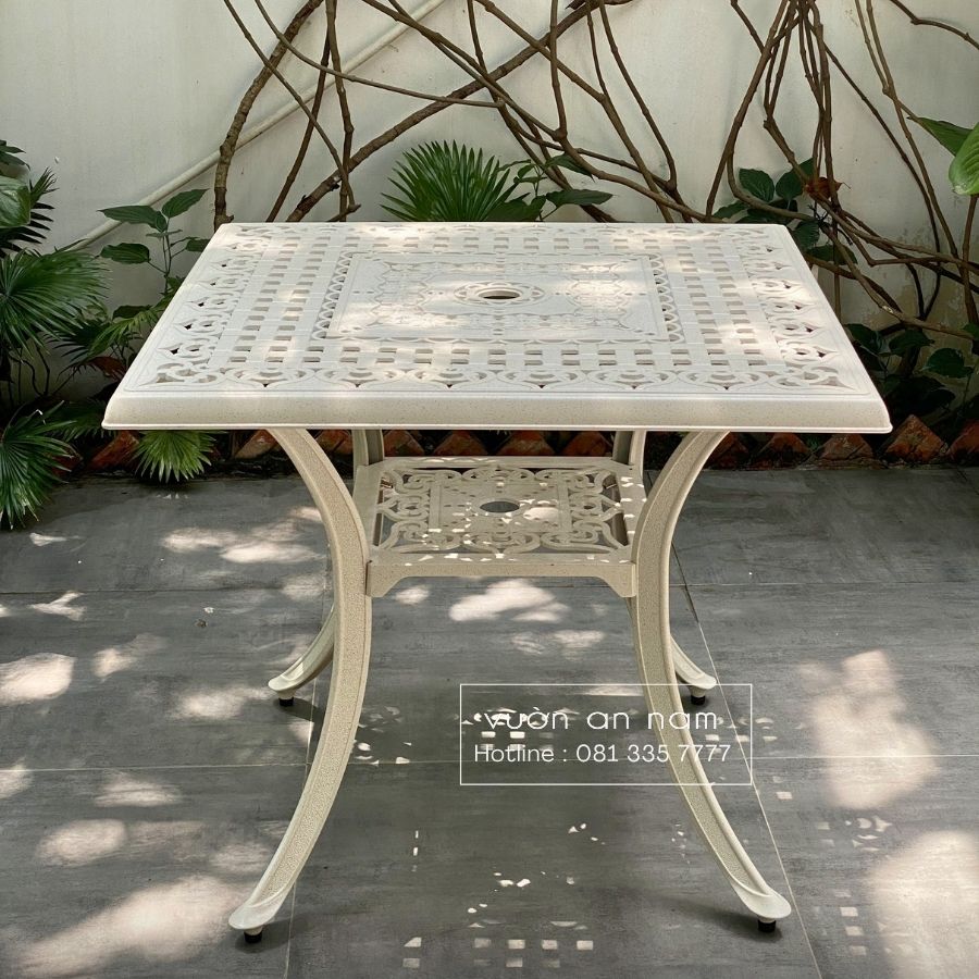 Bộ bàn ghế sân vườn BG04-V80 bàn vuông D80cm