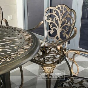 Bộ bàn ghế sân vườn BG11-D100 bàn tròn D100cm