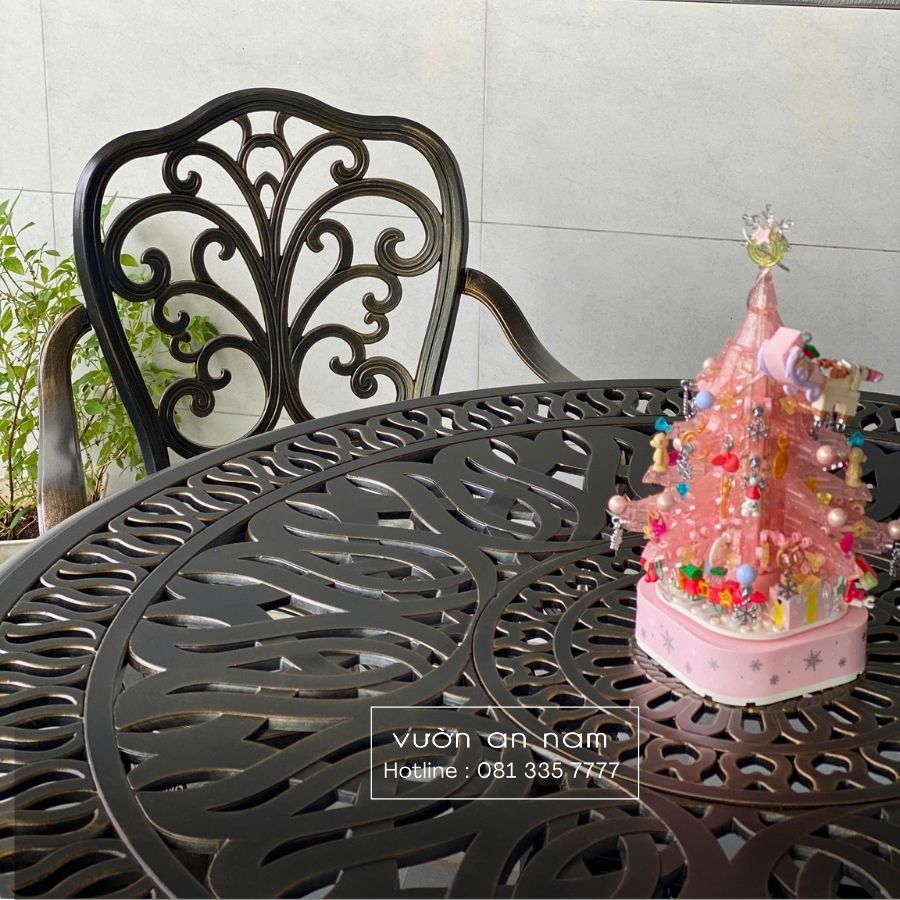 Bộ bàn ghế sân vườn BG11-D100 bàn tròn D100cm